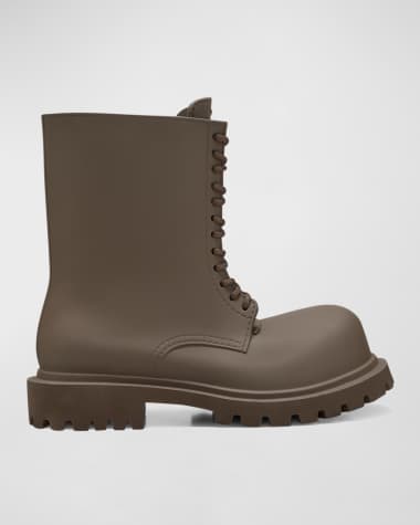 Balenciaga Men's Oversized Leather Army Boots