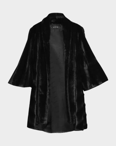 Balenciaga Fake Mink Oversize Coat