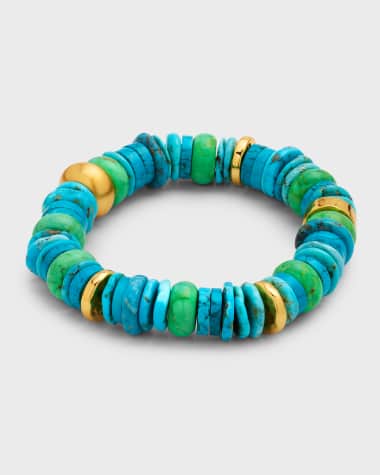 NEST Jewelry Green Turquoise Mix Stretch Bracelet
