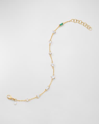 Monica Rich Kosann 18k Yellow Gold Multi-Cut Diamond Tennis Bracelet