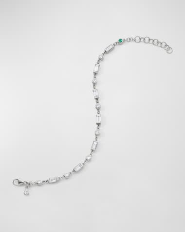 Monica Rich Kosann Sterling Silver White Sapphire Tennis Bracelet