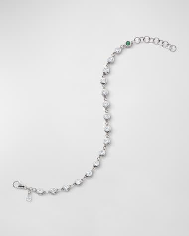 Monica Rich Kosann Sterling Silver Rock Crystal Tennis Bracelet