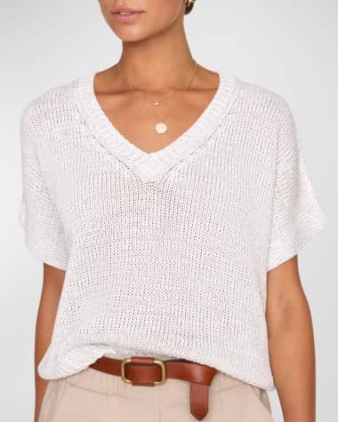 Brochu Walker Gaia Dolman-Sleeve Shimmer Sweater