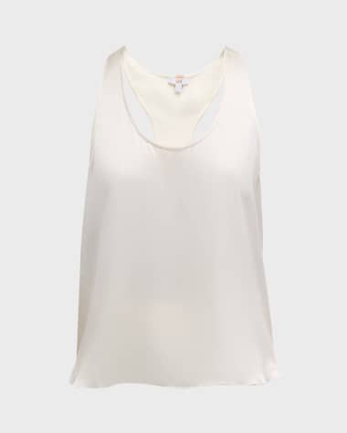 Lunya Tulip-Back Washable Silk Tank & Shorts Set