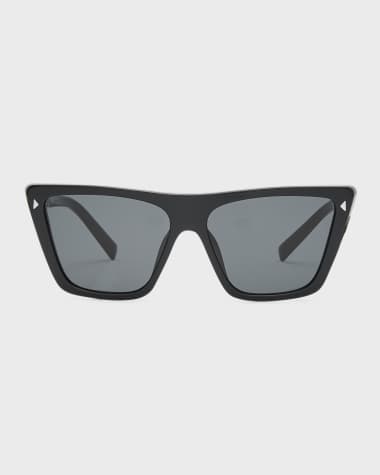 Prada Polarized Logo Acetate Butterfly Sunglasses