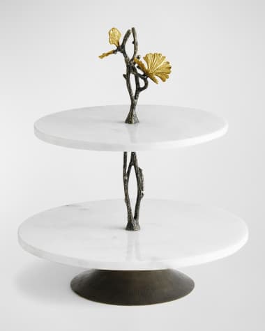 Michael Aram Butterfly Ginkgo Etagere Under counter