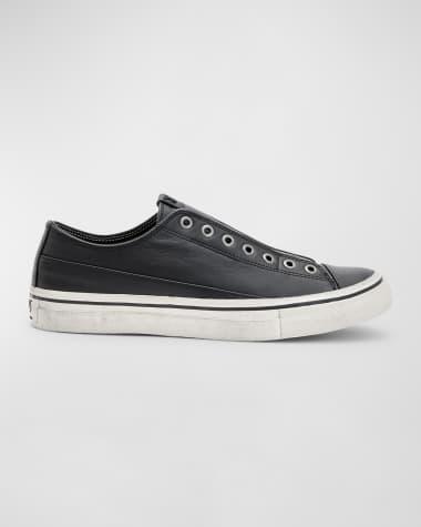 John Varvatos Men's Vulc Laceless Low Top Leather Shoes