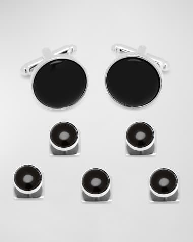 Cufflinks Inc. Men's Black Onyx Cufflink 5-Stud Set