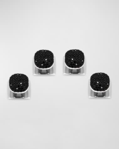 Cufflinks Inc. Men's Stainless Steel Crystal Pave Shirt Studs