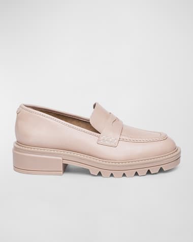 Bernardo Chandler Leather Penny Loafers