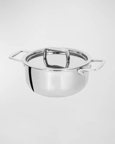 CRISTEL Castel Pro Mini Fixed-Handle Stewpan with Lid, 0.7 Qt