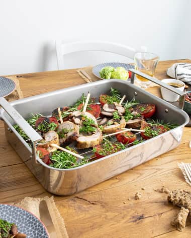 CRISTEL 3-Ply Stainless Steel Roaster with Thermometer