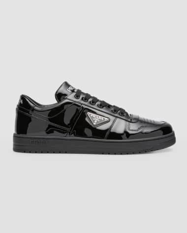 Prada Men's Downtown Patent Leather Low-Top Sneakers