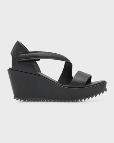 Designer black wedge sandals clearance