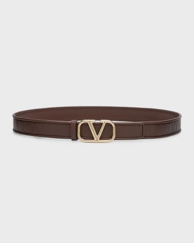 Louis Vuitton Dauphine Pearl 20mm Reversible Belt Black Beige Leather. Size 80 cm