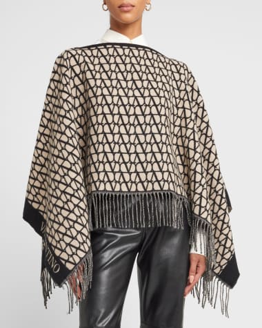 Valentino Garavani Toile Iconographe Cashmere-Blend Poncho