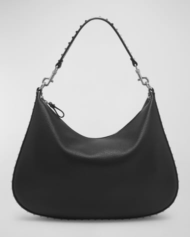 Valentino Garavani Rockstuds Zip Leather Hobo bag