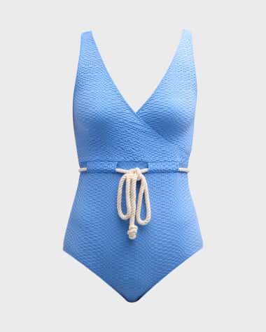 Lisa Marie Fernandez Yasmin Drawstring One-Piece Swimsuit