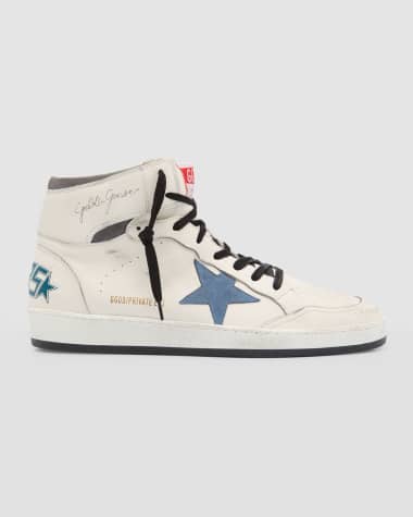 Golden Goose Men's Sky-Star Leather High Top Sneakers