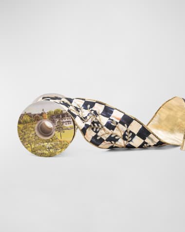 MacKenzie-Childs Glam Up Check Embroidered Ribbon