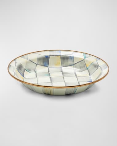MacKenzie-Childs Sterling Check Enamel Pie Plate