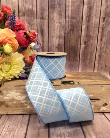 D. Stevens Iridescent Glitter Lattice Linen Ribbon, 2.5"W x 10 Yards