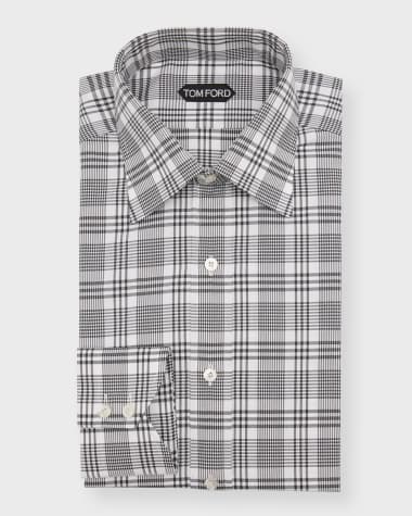 TOM FORD Men's Slim Fit Plaid Dress Shirt