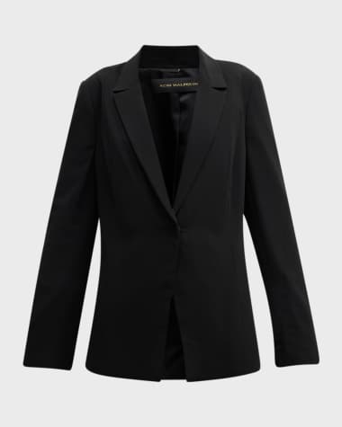 Kobi Halperin Hunter Snap-Front Crepe Chiffon Jacket