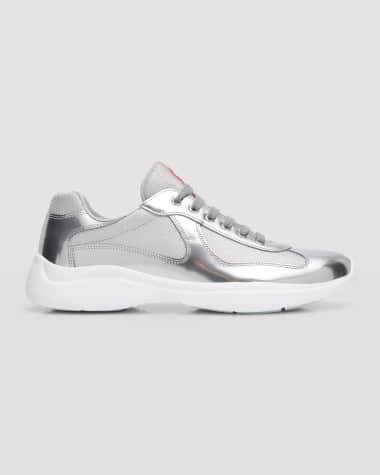 Mens silver sneakers sales
