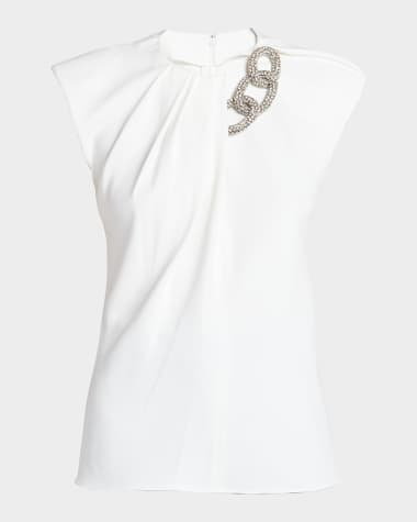 Stella McCartney Falabella Chain Crystal Top