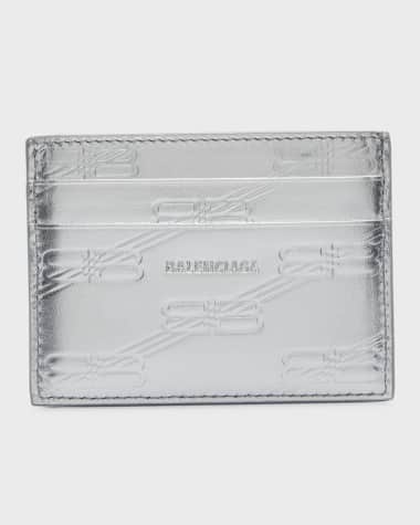 Balenciaga Men's Embossed Monogram Card Case In Box