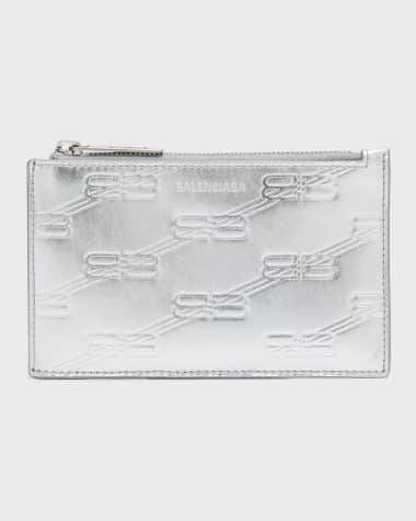 Balenciaga Men's Embossed Monogram Long Coin And Card Holder In Box