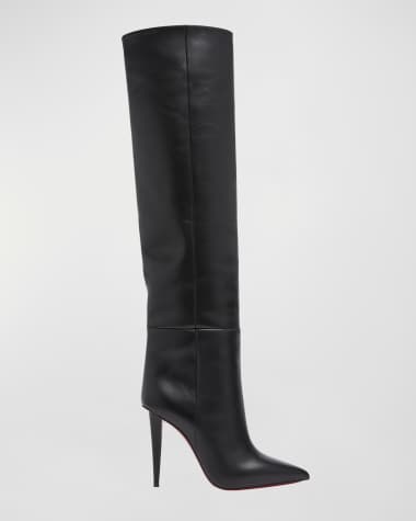 Louboutin flat boots hotsell women's
