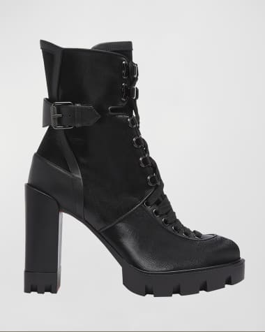 Christian Louboutin Womens Lace-Up Boots