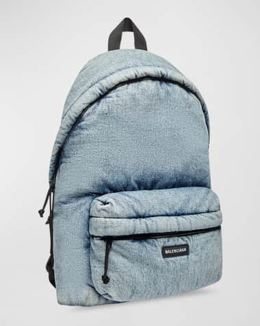 Balenciaga Men's Explorer Backpack In Denim