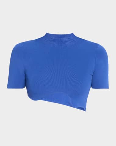 Christopher Esber Maparadita Ripple-Hem Crop Top