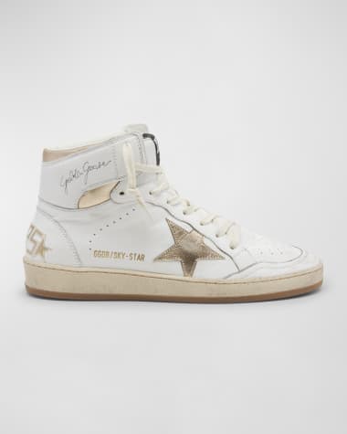 Golden Goose Sky Star Bicolor High-Top Sneakers