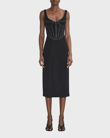 Et Ochs Valerie Corset Midi Dress