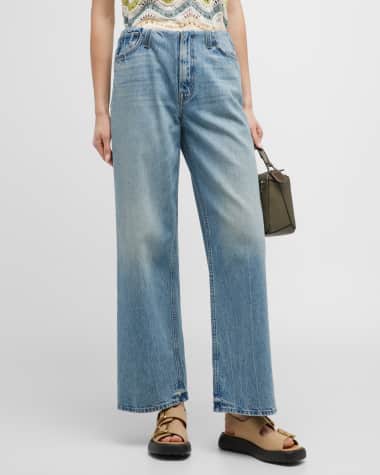MOTHER The Tucked Under High Waist Spinner Sneak Jeans