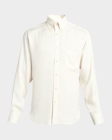 TOM FORD Men's Tonal Polka Dot Sport Shirt