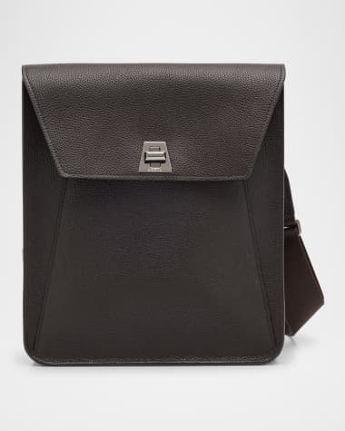 Akris Anouk Medium Flap Leather Messenger Bag