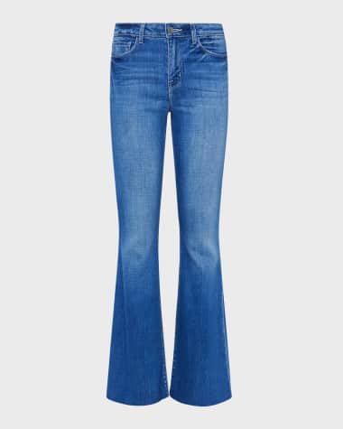 L'Agence Sera High Rise Sneaker Flare Jeans