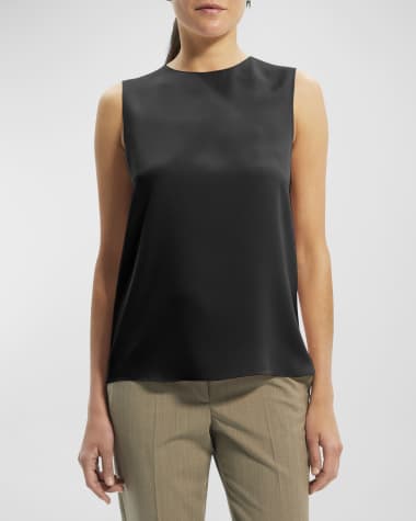 Theory Silk Straight Shell Top