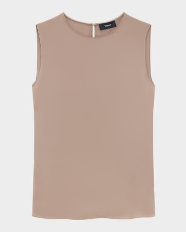 Theory Silk Straight Shell Top