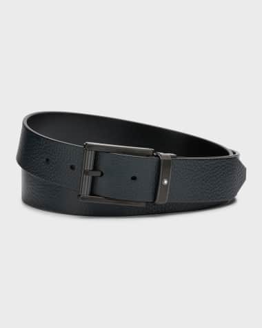 Black Modern Printed Designer Steel Glossy Buckle Leather Belts For Mens at  Best Price in Pandhurna