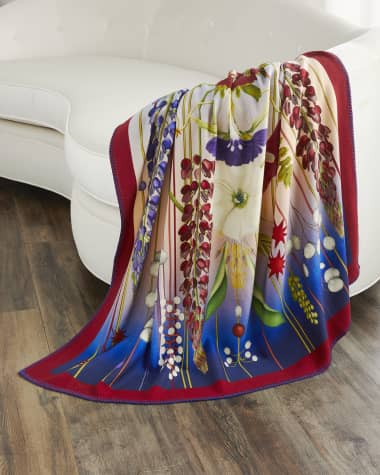 Christian Lacroix Amities Indigo Throw Blanket