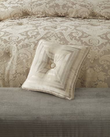 Austin Horn Collection Annabelle Reversible Mitered Pillow, 18"Sq.
