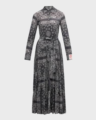 Golden Goose Bandana Print Long Sleeve Maxi Shirtdress