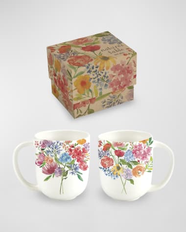 Rosanna Nature's Table Floral Mugs - Set of 4
