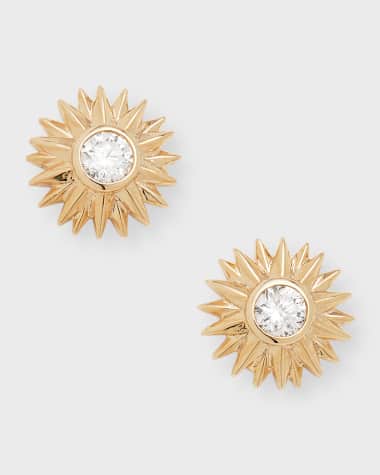 Sydney Evan 14k Diamond Starburst Stud Earrings